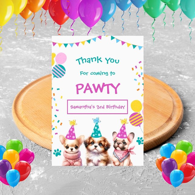 Tarjeta de agradecimiento de cumpleaños para niña  (Subido por el creador)