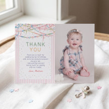 Tarjeta de agradecimiento de cumpleaños para niñas