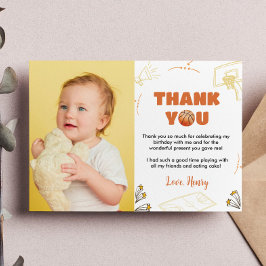 Tarjeta de agradecimiento de cumpleaños para niño 