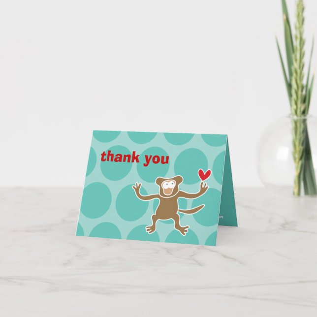 Tarjeta de agradecimiento de cumpleaños para niño  (Anverso)