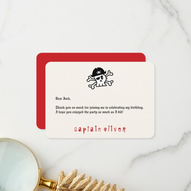 Tarjeta de agradecimiento de cumpleaños para niños (Anverso/Reverso In Situ)