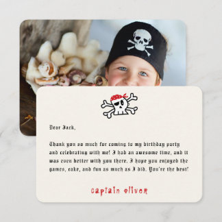 Tarjeta de agradecimiento de cumpleaños para niños