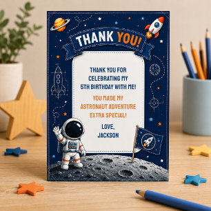 Tarjeta de agradecimiento de cumpleaños para niños