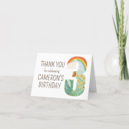 Tarjeta de agradecimiento de cumpleaños para niños