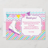 Tarjeta de agradecimiento de cumpleaños para patin