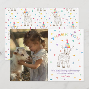 Tarjeta de agradecimiento de cumpleaños para zoo d
