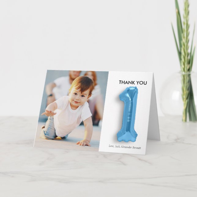 Tarjeta de agradecimiento de cumpleaños personaliz (Anverso)