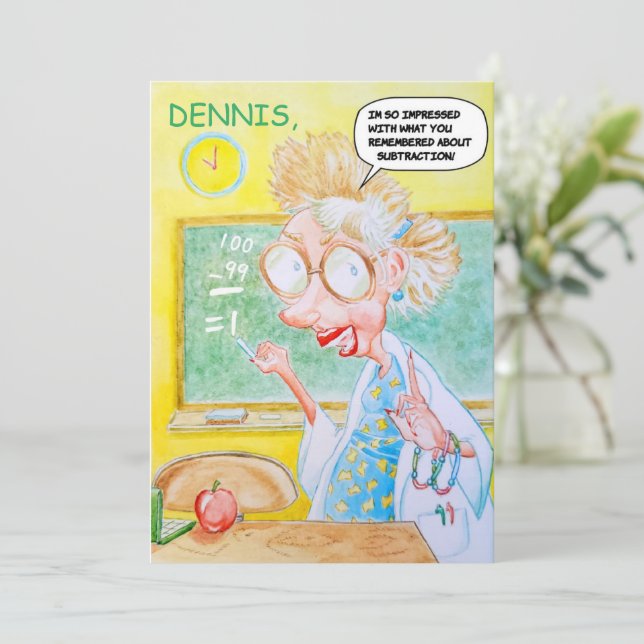 Tarjeta de agradecimiento de cumpleaños personaliz (Anverso de pie)