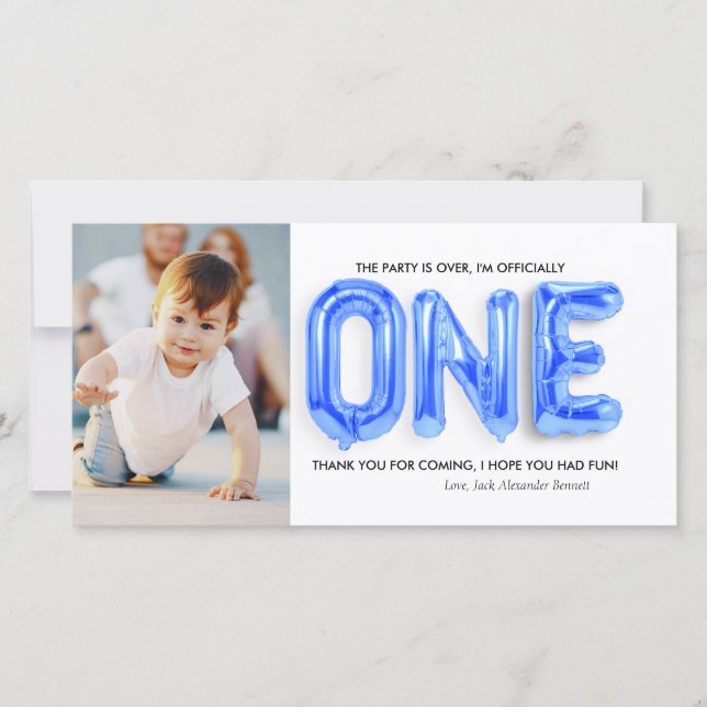 Tarjeta de agradecimiento de cumpleaños personaliz (Anverso)