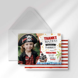 Tarjeta de agradecimiento de cumpleaños pirata