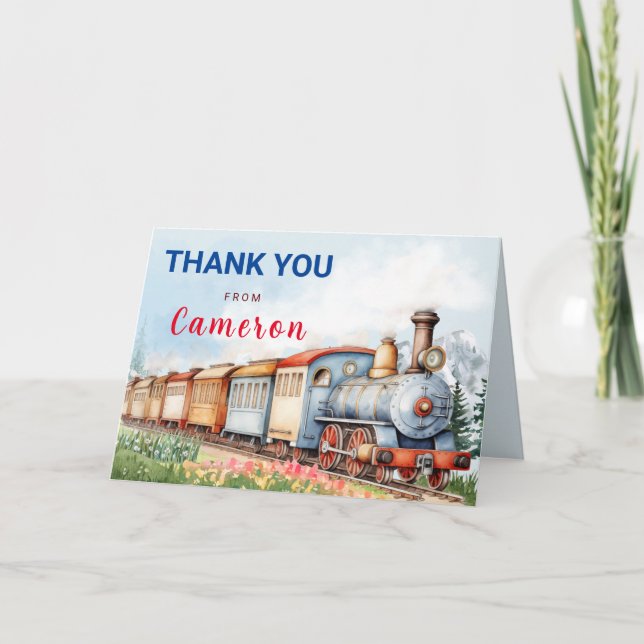 Tarjeta de agradecimiento de cumpleaños plegable d (Anverso)