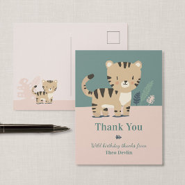 Tarjeta de agradecimiento de cumpleaños Safari Tig