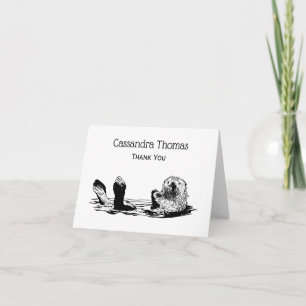 Tarjeta de agradecimiento de Cut Vintage