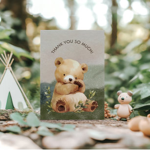Tarjeta de agradecimiento de Cute Baby Bear Baby S