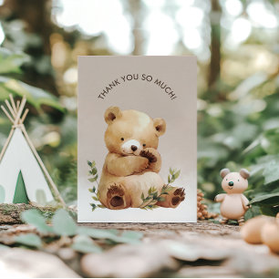 Tarjeta de agradecimiento de Cute Baby Bear Baby S