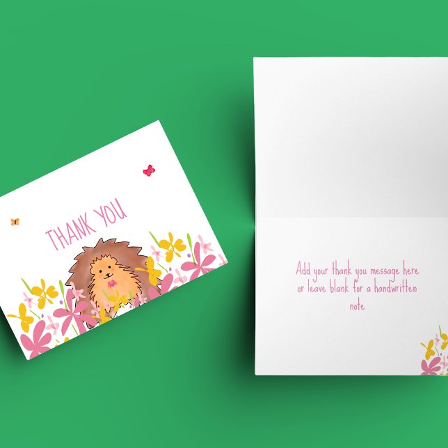 Tarjeta de agradecimiento de Cute Little Hedgehog  (Subido por el creador)