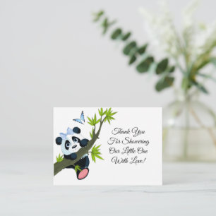 Tarjeta de agradecimiento de Cute Panda on Tree