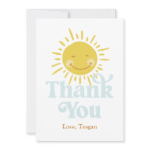 Tarjeta de agradecimiento de Cute Sun