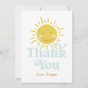 Tarjeta de agradecimiento de Cute Sun