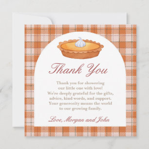 Tarjeta de agradecimiento de Cutie Pie Baby Shower