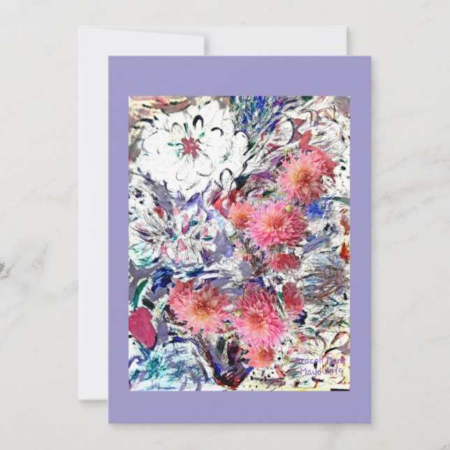 Tarjeta de agradecimiento de Dalias (Anverso)