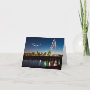 Tarjeta de agradecimiento de Dallas Skyline Dawn