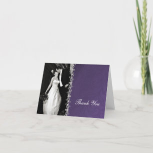 Tarjeta de agradecimiento de Damasco Morado