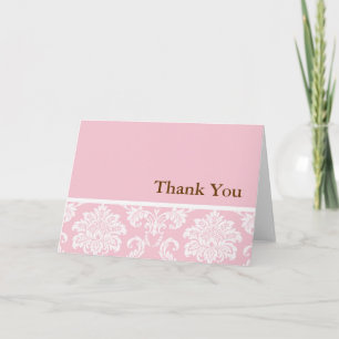 Tarjeta de agradecimiento de Damasco Rosado