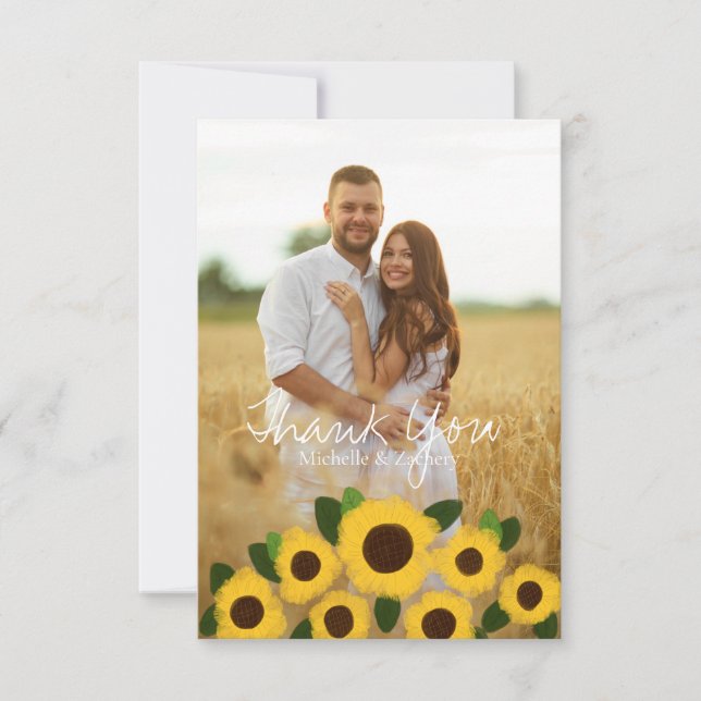 Tarjeta de agradecimiento de Dandelion Patch Photo (Anverso)