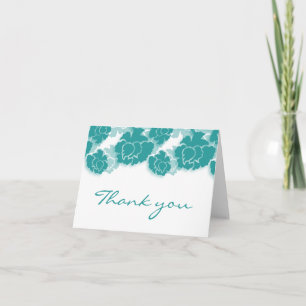 Tarjeta de agradecimiento de decadencia floral