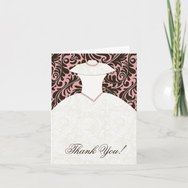 Tarjeta de agradecimiento de desayuno de boda eleg (Anverso)