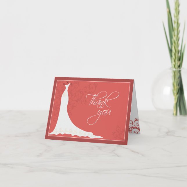 Tarjeta de agradecimiento de desayuno de boda vest (Anverso)