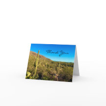 Tarjeta de agradecimiento de Desert Cactus