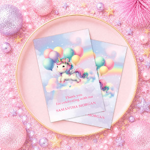 Tarjeta de agradecimiento de día mágico de unicorn