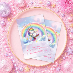 Tarjeta de agradecimiento de día mágico de unicorn