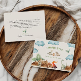 Tarjeta de agradecimiento de Dinosaur Baby Shower