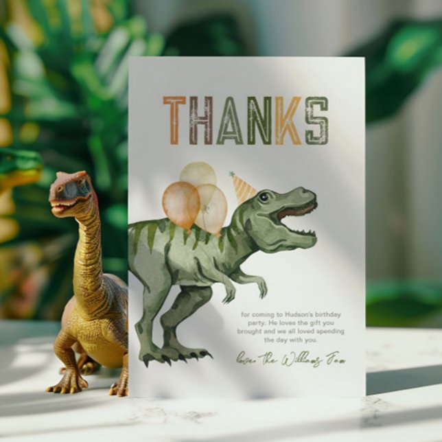Tarjeta de agradecimiento de dinosaurio (Subido por el creador)