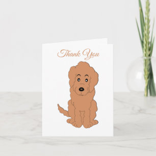 Tarjeta de agradecimiento de diseño de Goldendoodl