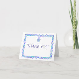 tarjeta de agradecimiento de diseño de mano azul H