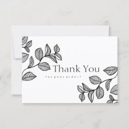 Tarjeta de agradecimiento de diseño de sucursales