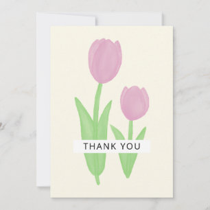 Tarjeta de agradecimiento de diseño Tulips