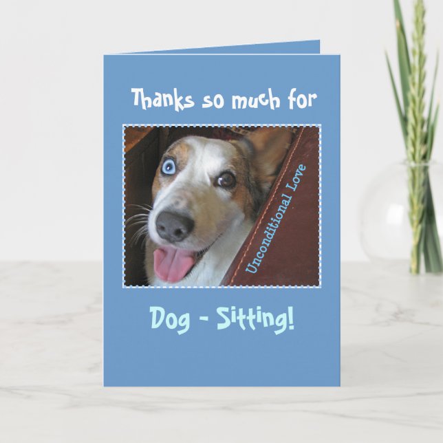 Tarjeta de agradecimiento de Dog-Sitter (Anverso)