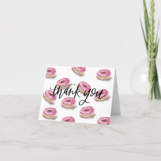 Tarjeta de agradecimiento de donut
