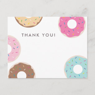 Tarjeta de agradecimiento de donut simple