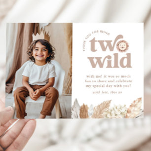 Tarjeta de agradecimiento de dos paisajes silvestr