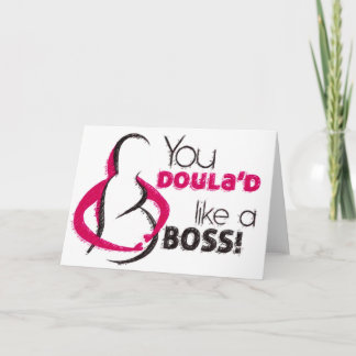 Tarjeta de agradecimiento de Doula / socio de apoy