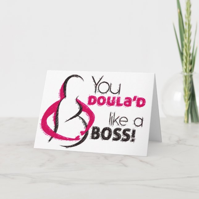 Tarjeta de agradecimiento de Doula / socio de apoy (Anverso)