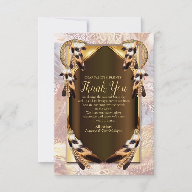 Tarjeta de agradecimiento de Dream Catcher (Anverso)