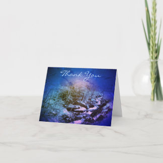 Tarjeta de agradecimiento de Dreamy Blue Stream Ar