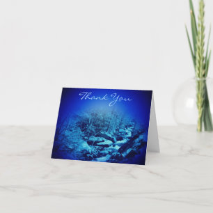 Tarjeta de agradecimiento de Dreamy Blue Stream Pe